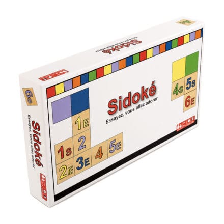 Boîte de jeu Sidoké avec grille de sudoku colorée
