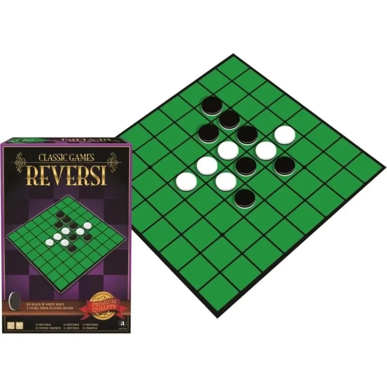 ffnfc0aw1904.webp Jeu de société Reversi avec plateau vert et pions noir blanc