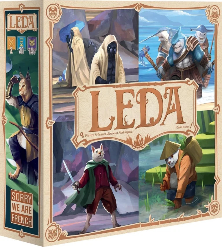 ffnfc0aw2000.webp Boîte du jeu de société LEDA avec personnages anthropomorphes