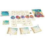 Jeu de société Nuit à la Mer avec cartes, jetons et plateaux