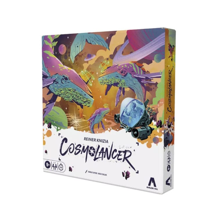 ffnfc0aw2067.jpg Boîte du jeu de société Cosmolancer avec illustration colorée