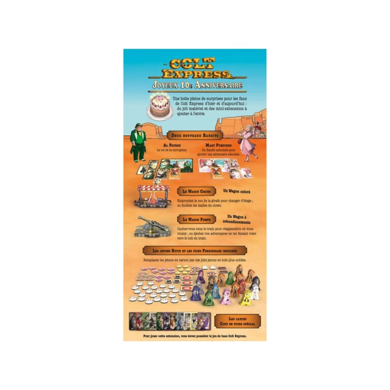 Affiche Colt Express 10e anniversaire avec contenu extension