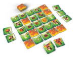 Jeu de mémoire enfants avec animaux et feu colorés