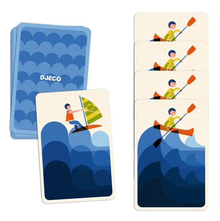 Jeu de cartes Djeco avec illustrations enfants nautiques