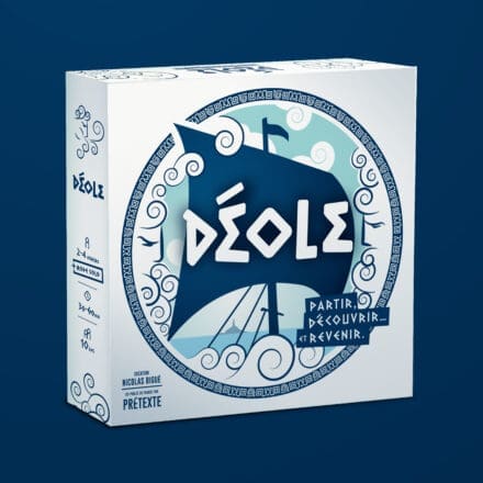 Boîte de jeu Déolé avec design bleu et blanc élégant