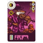 Carte de jeu illustrant un renard musicien avec violon
