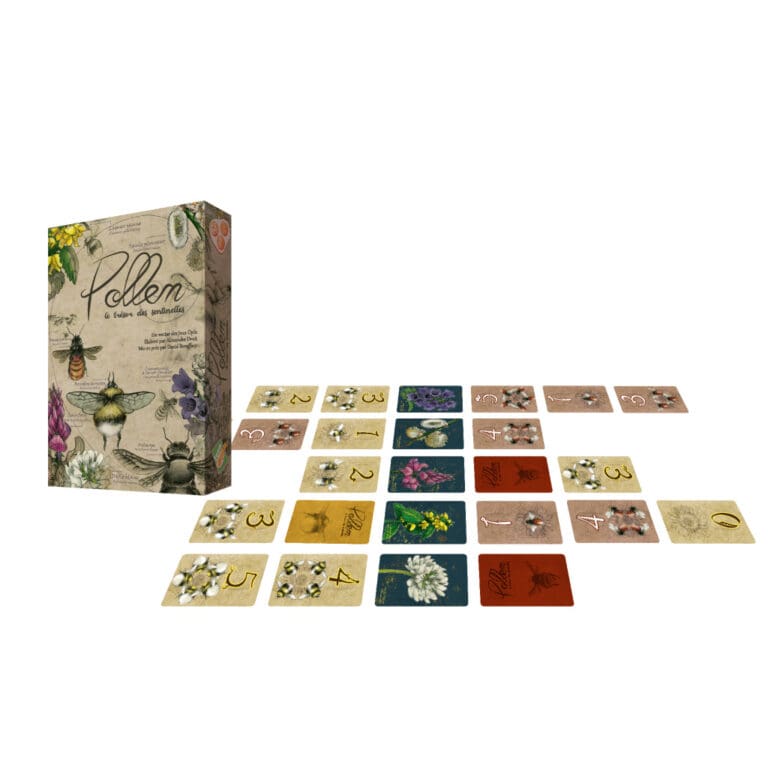 Jeu de société Pollèn avec boîte et cartes colorées