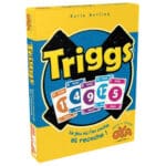 Boîte du jeu de cartes Triggs avec cartes numérotées colorées