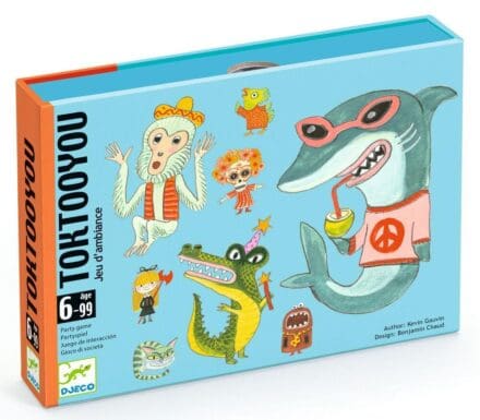 Boîte de jeu Tortooyou avec personnages colorés et monstres