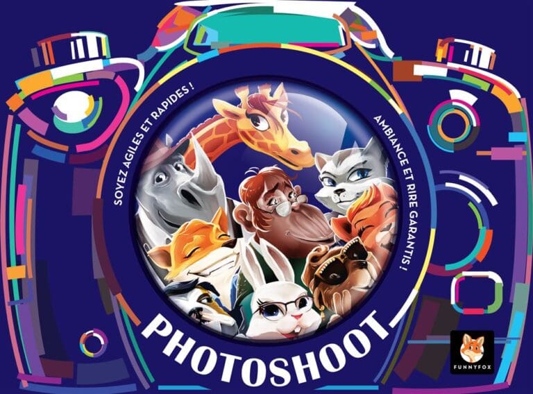 ffnfc0aw2214.jpg Affiche colorée jeu Photoshoot avec animaux cartoon