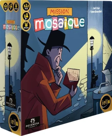 Boîte de jeu Mission Mosaïque, détective vintage