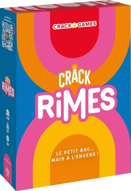 Boîte jeu Crack Rimes couleurs vives arc-en-ciel